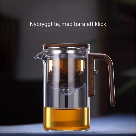 Stilren tekanna med trähandtag